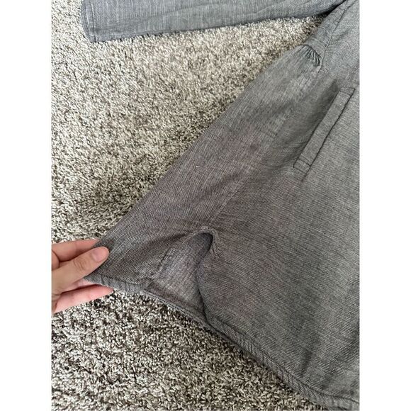 soft surroundings women’s L button down tunic embroidered top flowy gray cotton - Picture 15 of 16